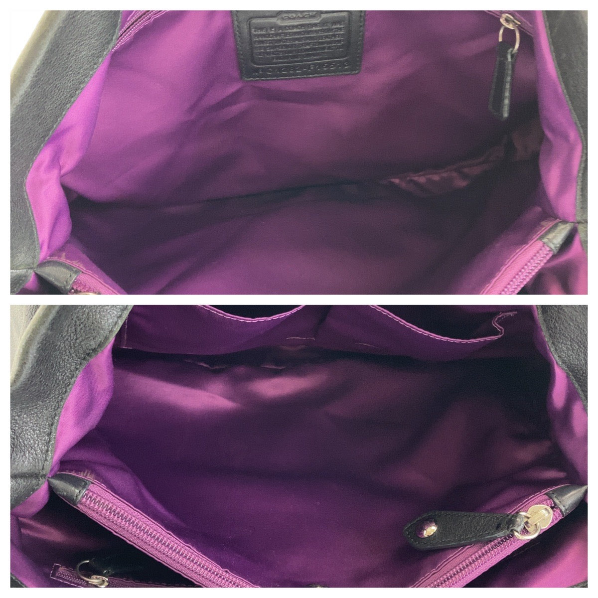 COACH コーチ ブラック 黒 シルバー金具 レザー トートバッグ ショルダーバッグ 2way  レディース