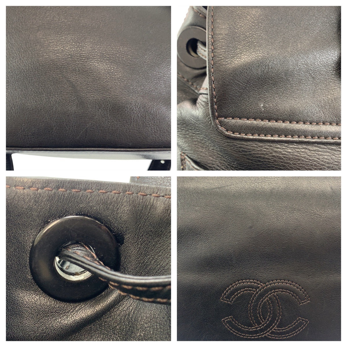 11551
CHANEL シャネル ココマーク ブラック 黒 ブラック金具 レザー リュック デイパック  レディース