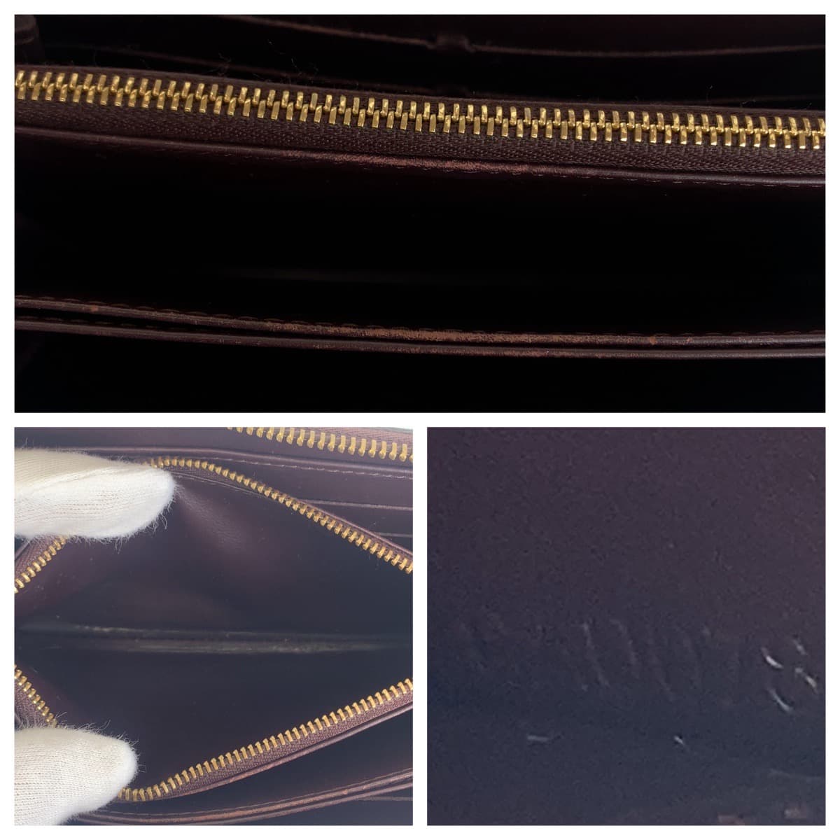 111552
LOUIS VUITTON ルイヴィトン モノグラム ヴェルニ ジッピーウォレット アマラント ゴールド金具 エナメル 長財布 ロングウォレット  レディース