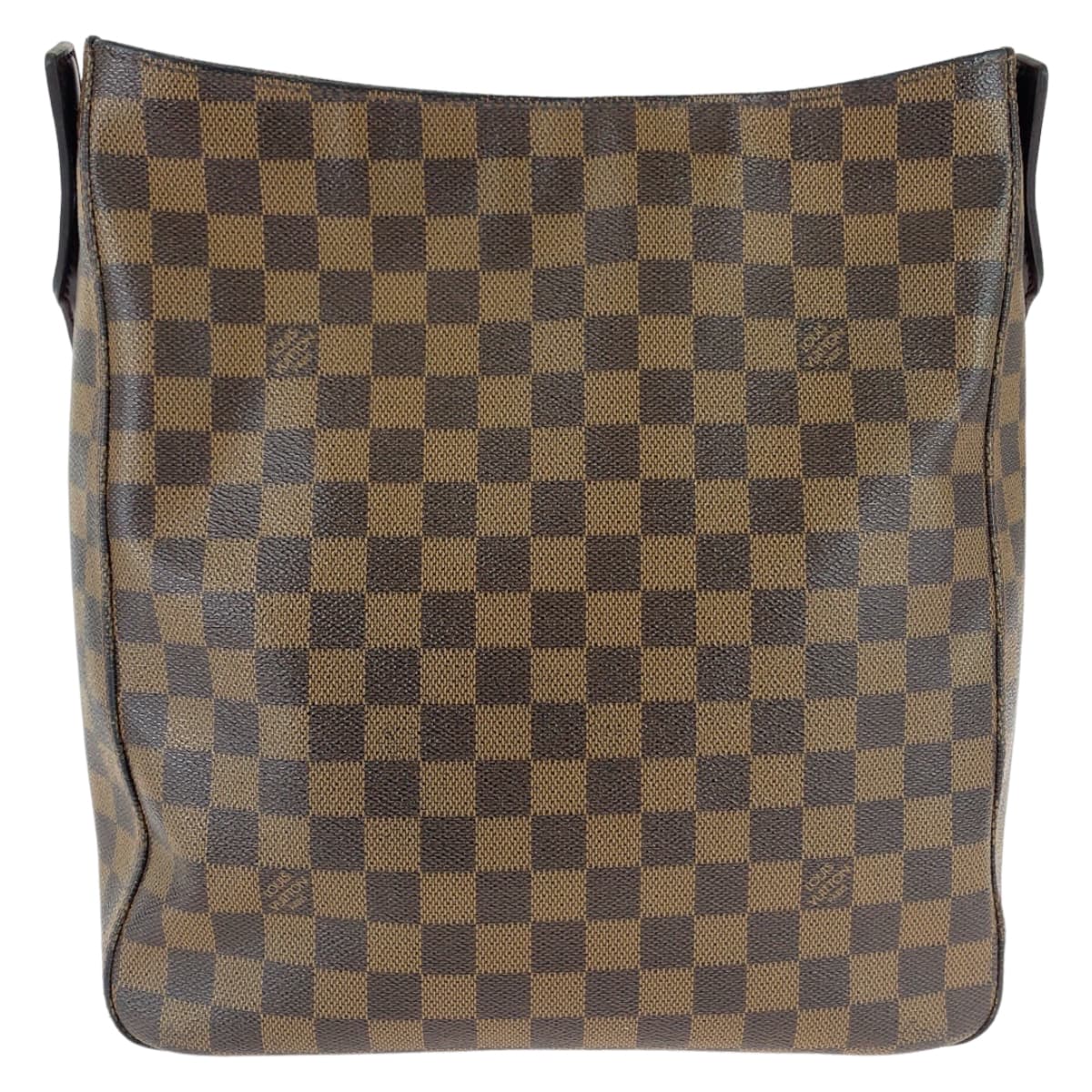 11564
LOUIS VUITTON ルイヴィトン ダミエ ルーピングGM ブラウン ゴールド金具 PVC / レザー N51144 ショルダーバッグ  レディース