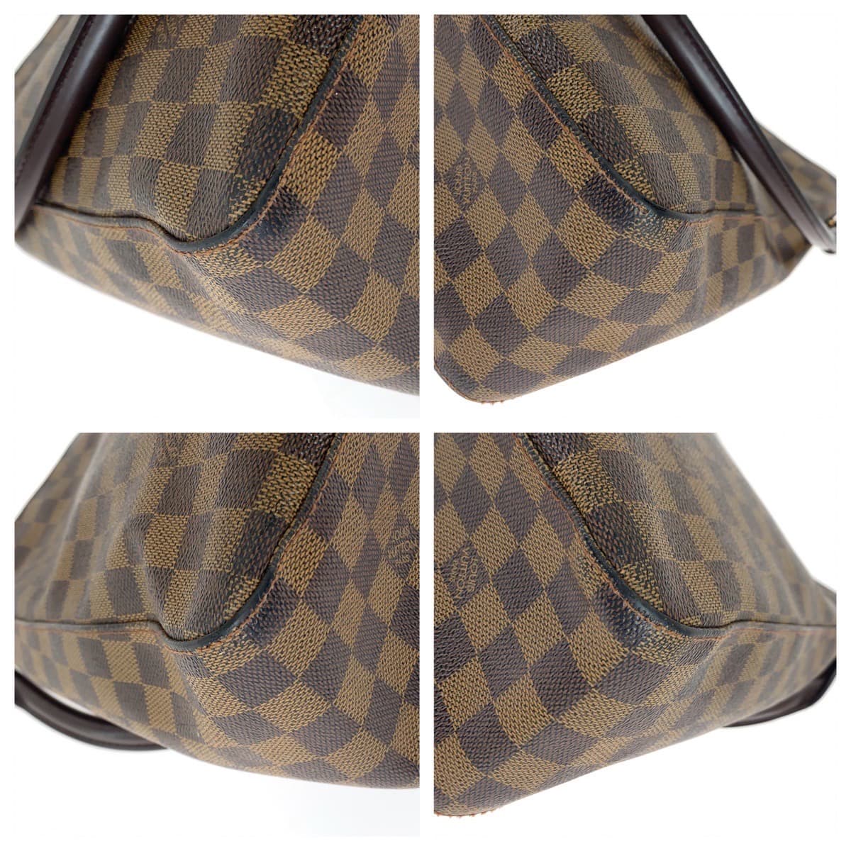 11564
LOUIS VUITTON ルイヴィトン ダミエ ルーピングGM ブラウン ゴールド金具 PVC / レザー N51144 ショルダーバッグ  レディース