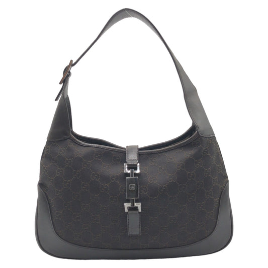 GUCCI グッチ ジャッキー ブラウン シルバー金具 GGキャンバス ハンドバッグ ショルダーバッグ  レディース