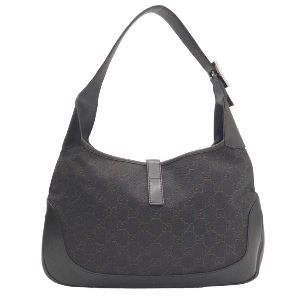 GUCCI グッチ ジャッキー ブラウン シルバー金具 GGキャンバス ハンドバッグ ショルダーバッグ  レディース