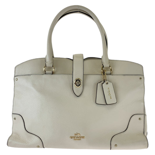112389
COACH コーチ マーサーサッチェル ホワイト ゴールド金具 レザー トートバッグ ハンドバッグ ショルダーバッグ  レディース