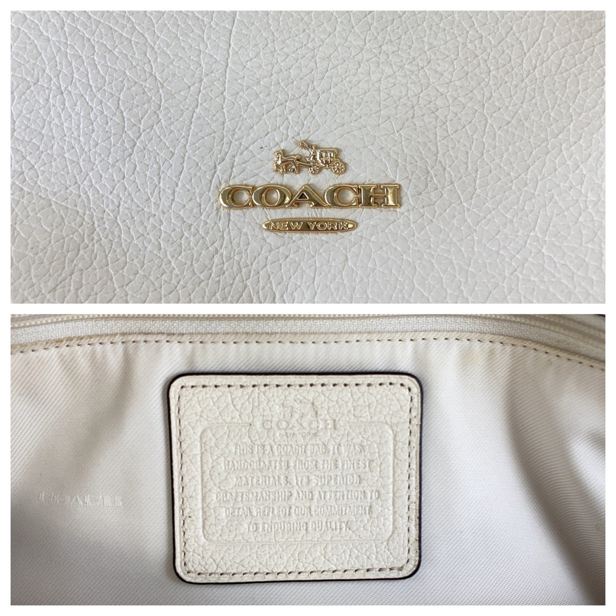 112389
COACH コーチ マーサーサッチェル ホワイト ゴールド金具 レザー トートバッグ ハンドバッグ ショルダーバッグ  レディース