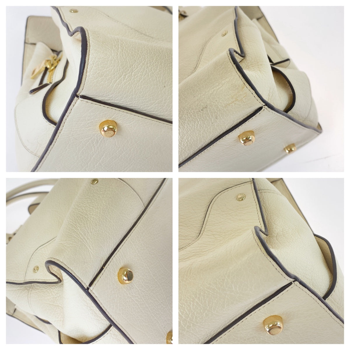 112389
COACH コーチ マーサーサッチェル ホワイト ゴールド金具 レザー トートバッグ ハンドバッグ ショルダーバッグ  レディース