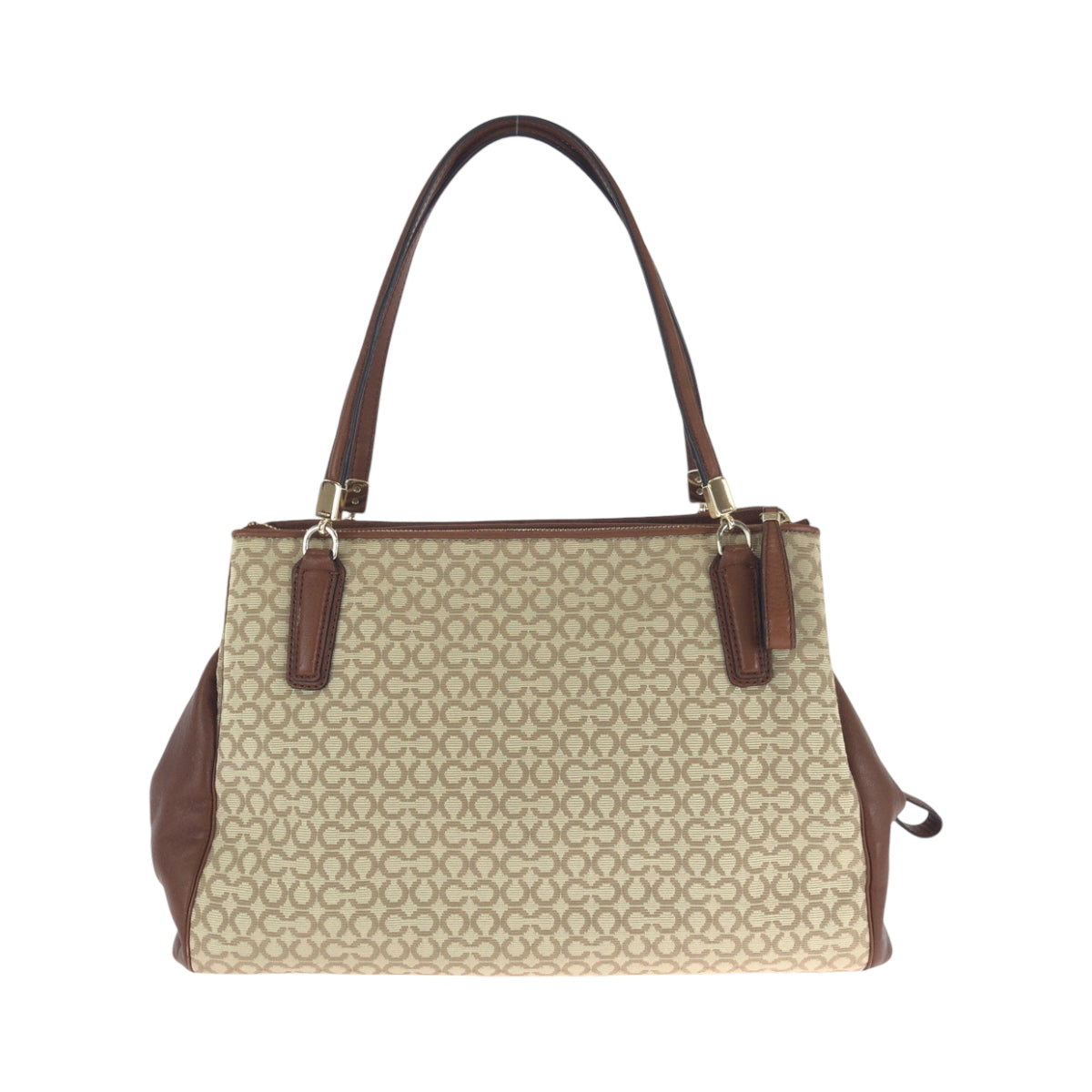 20445
COACH Madison Opt Art Brown Beige Gold Hardware Canvas Handbag Shoulder Bag Ladies AB7