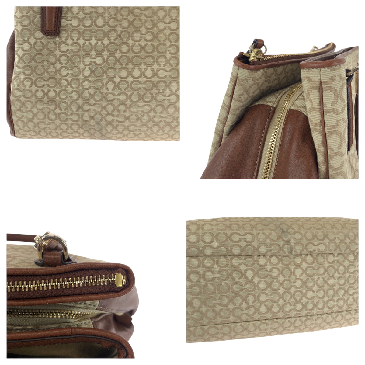 20445
COACH Madison Opt Art Brown Beige Gold Hardware Canvas Handbag Shoulder Bag Ladies AB7