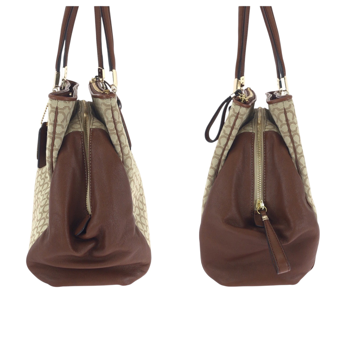 20445
COACH Madison Opt Art Brown Beige Gold Hardware Canvas Handbag Shoulder Bag Ladies AB7