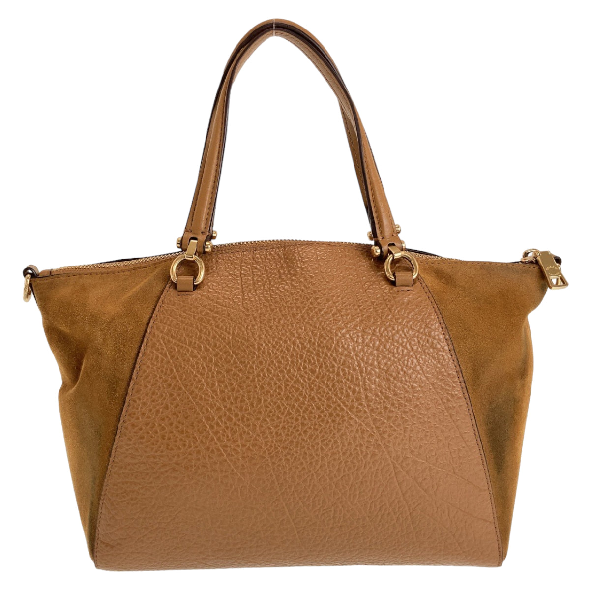 112382
COACH コーチ ライトブラウン キャメル ゴールド金具 レザー / スウェード トートバッグ ショルダーバッグ 2way  レディース