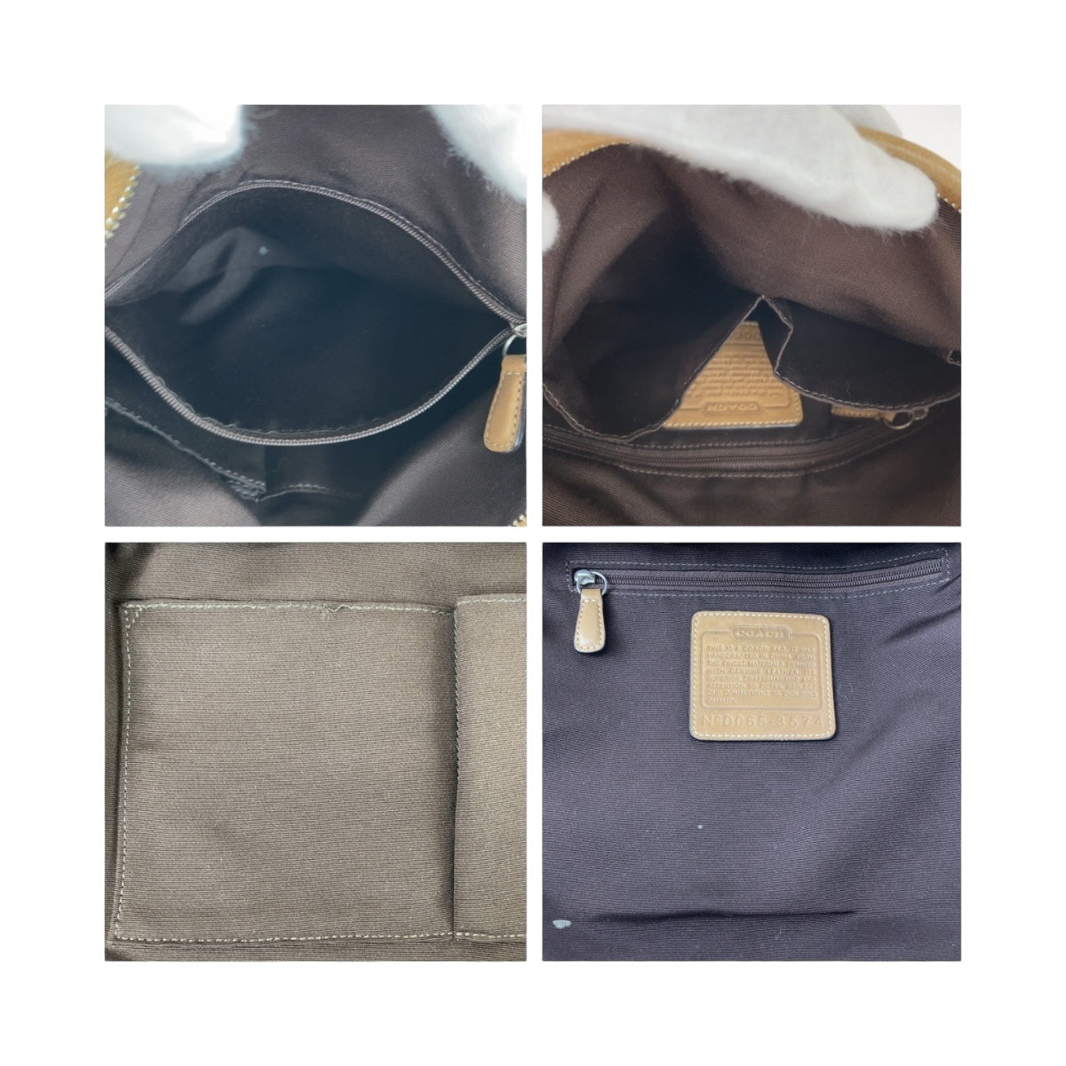 12377
COACH コーチ シグネチャー ベージュ シルバー金具 キャンバス 斜め掛け ショルダーバッグ  レディース AB5