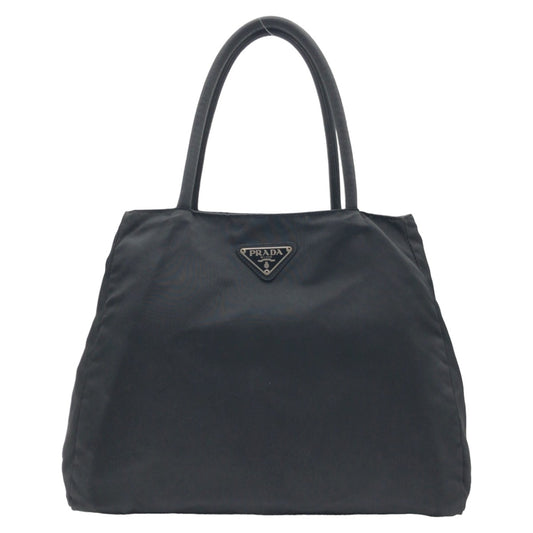111576
PRADA プラダ テスート 三角ロゴプレート ブラック ナイロン トートバッグ ハンドバッグ  レディース