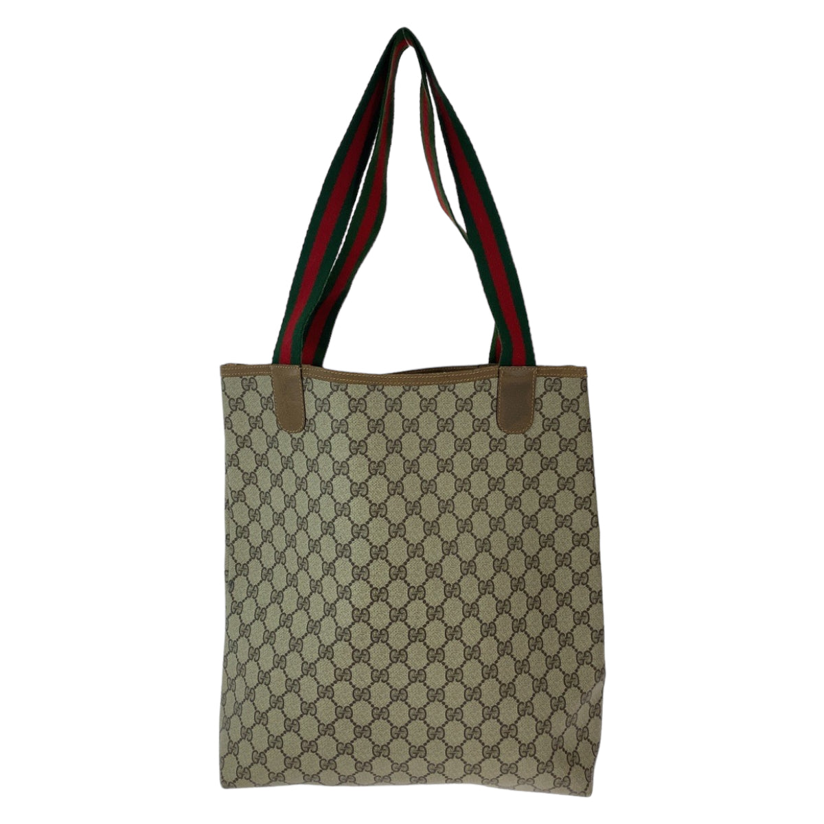 12395
GUCCI グッチ ヴィンテージ オールドグッチ シェリーライン ベージュ ブラウン ゴールド金具 GGスプリームキャンバス 56 02 003 トートバッグ ショルダーバッグ  メンズ