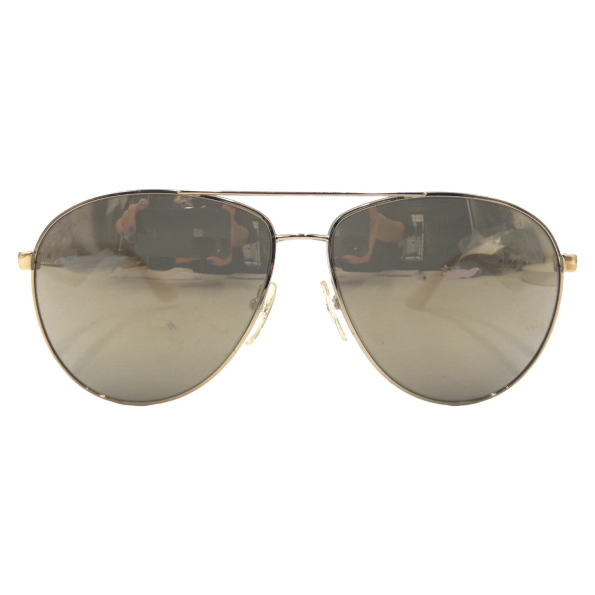 12394
PRADA プラダ パイロット ティアドロップ 三角ロゴ ホワイト ブラウン ミラー プラスチック SPR53Q 60□13 ZVN-1C0 140 3N 男女兼用 ティアドロップ  メンズ