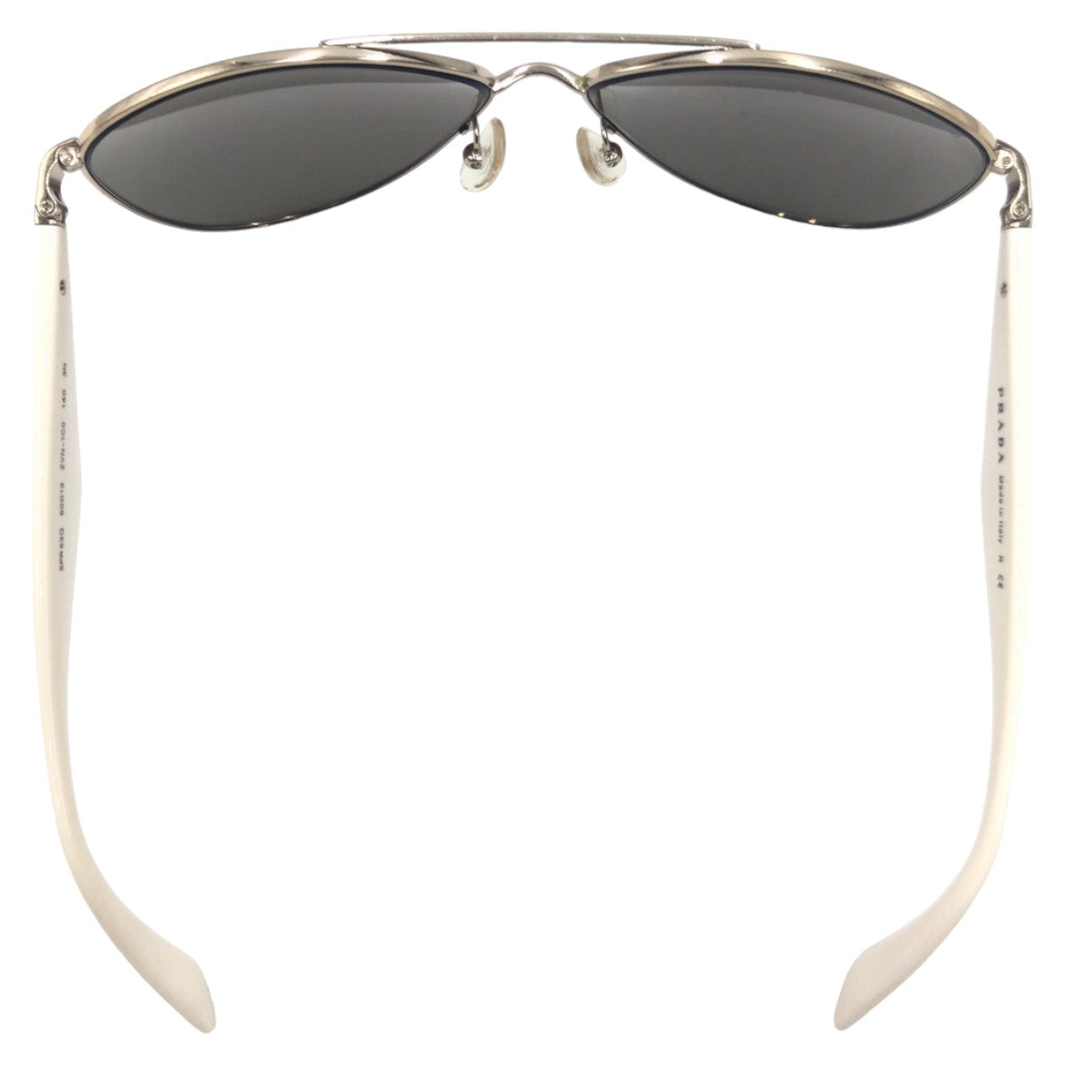 12394
PRADA プラダ パイロット ティアドロップ 三角ロゴ ホワイト ブラウン ミラー プラスチック SPR53Q 60□13 ZVN-1C0 140 3N 男女兼用 ティアドロップ  メンズ
