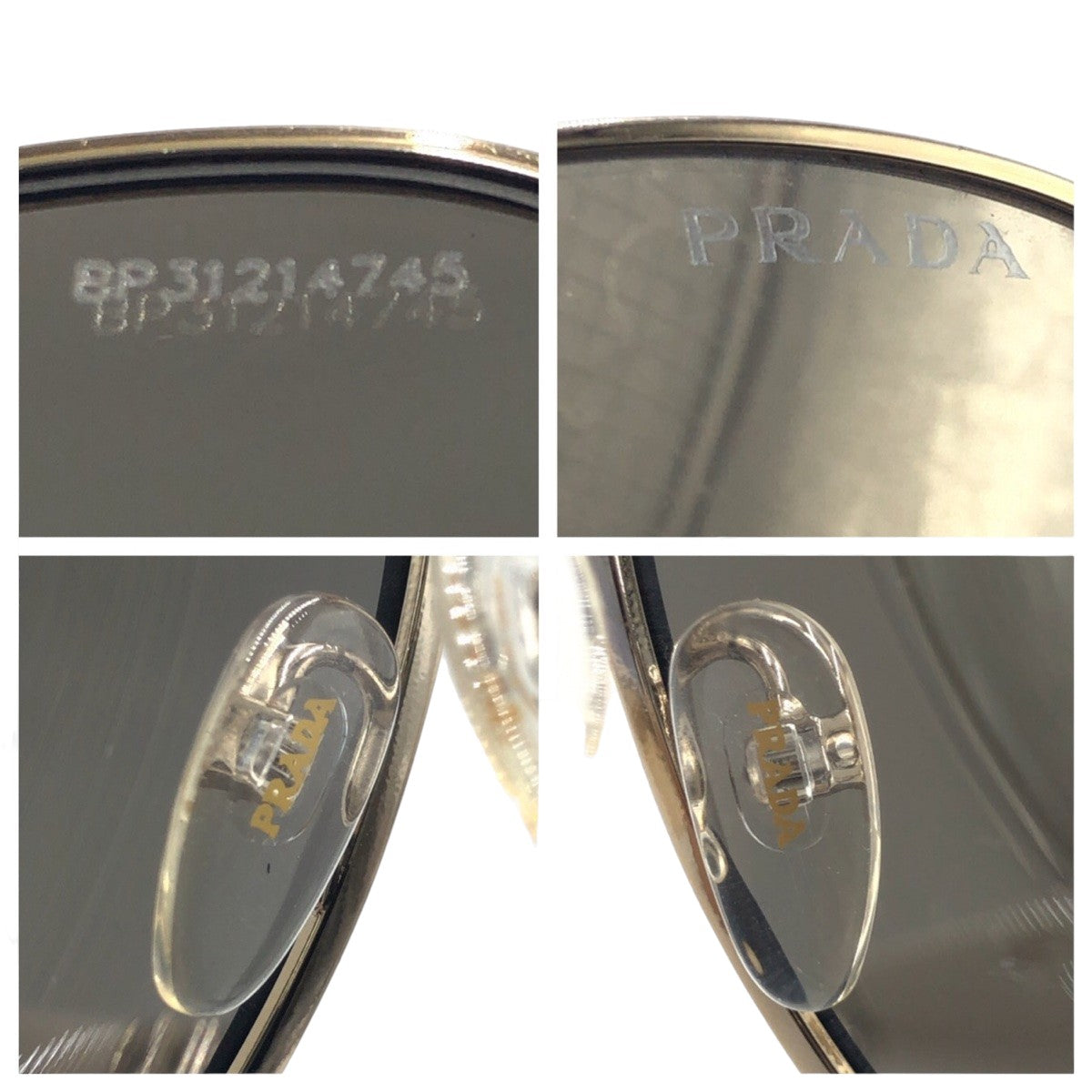 12394
PRADA プラダ パイロット ティアドロップ 三角ロゴ ホワイト ブラウン ミラー プラスチック SPR53Q 60□13 ZVN-1C0 140 3N 男女兼用 ティアドロップ  メンズ