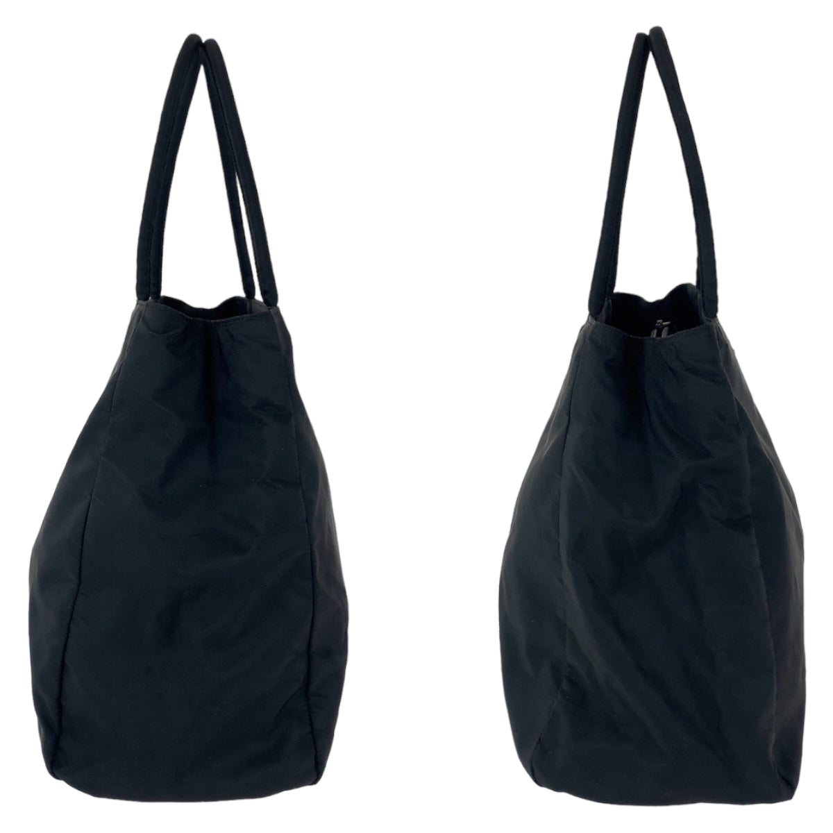 111581
PRADA プラダ テスート 三角ロゴプレート ブラック 黒 シルバー金具 ナイロン トートバッグ ハンドバッグ  レディース