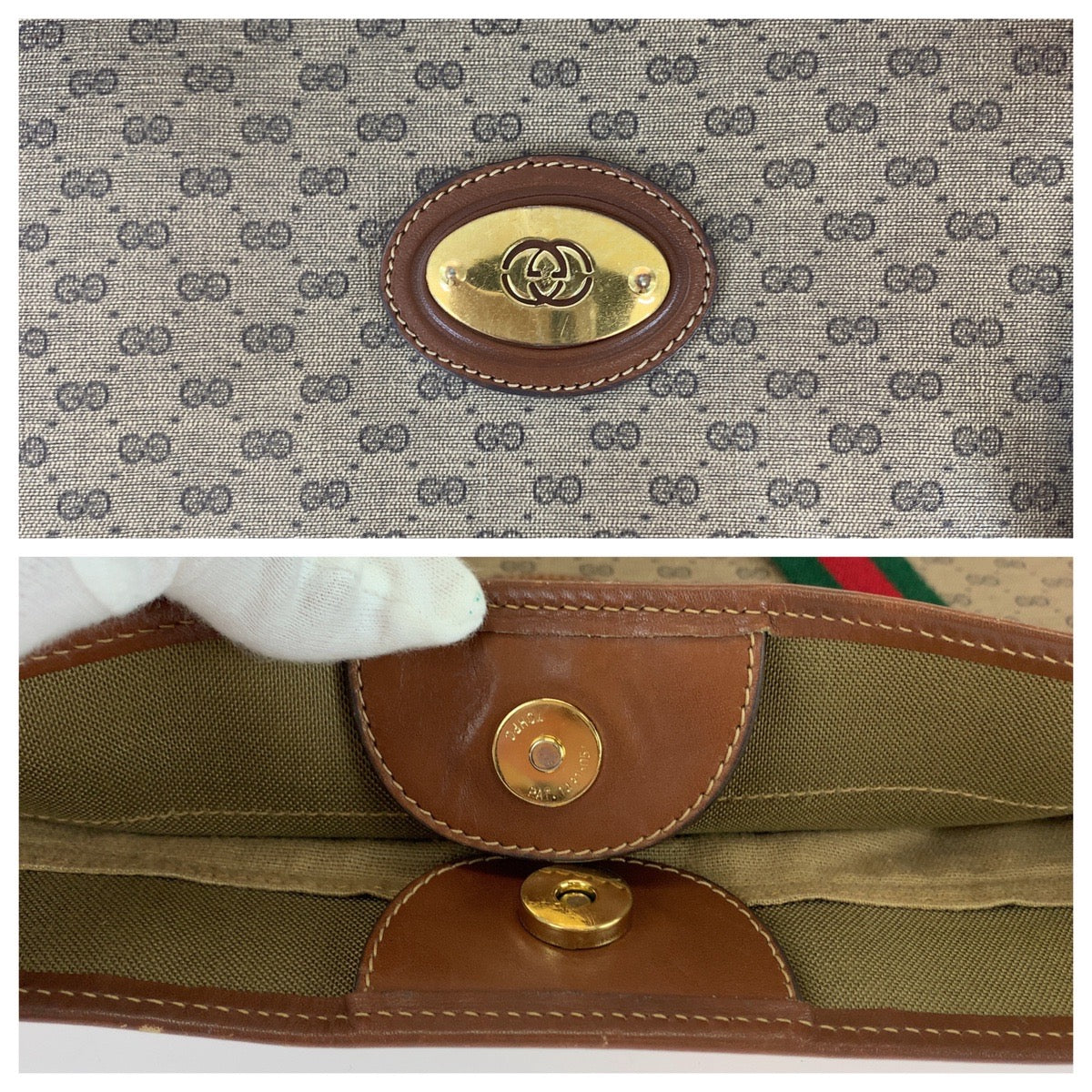 11591
GUCCI グッチ ヴィンテージ オールドグッチ シェリーライン マイクロGG ブラウン ゴールド金具 GGスプリームキャンバス / レザー 002 39 0044 トートバッグ ショルダーバッグ 男女兼用  レディース