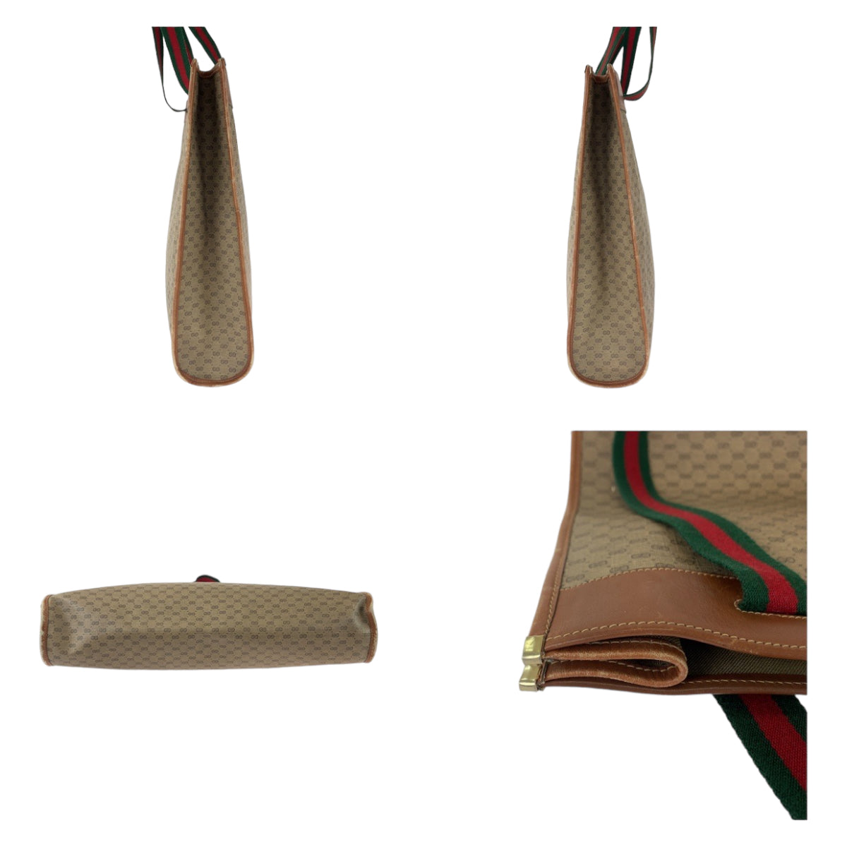 11591
GUCCI グッチ ヴィンテージ オールドグッチ シェリーライン マイクロGG ブラウン ゴールド金具 GGスプリームキャンバス / レザー 002 39 0044 トートバッグ ショルダーバッグ 男女兼用  レディース