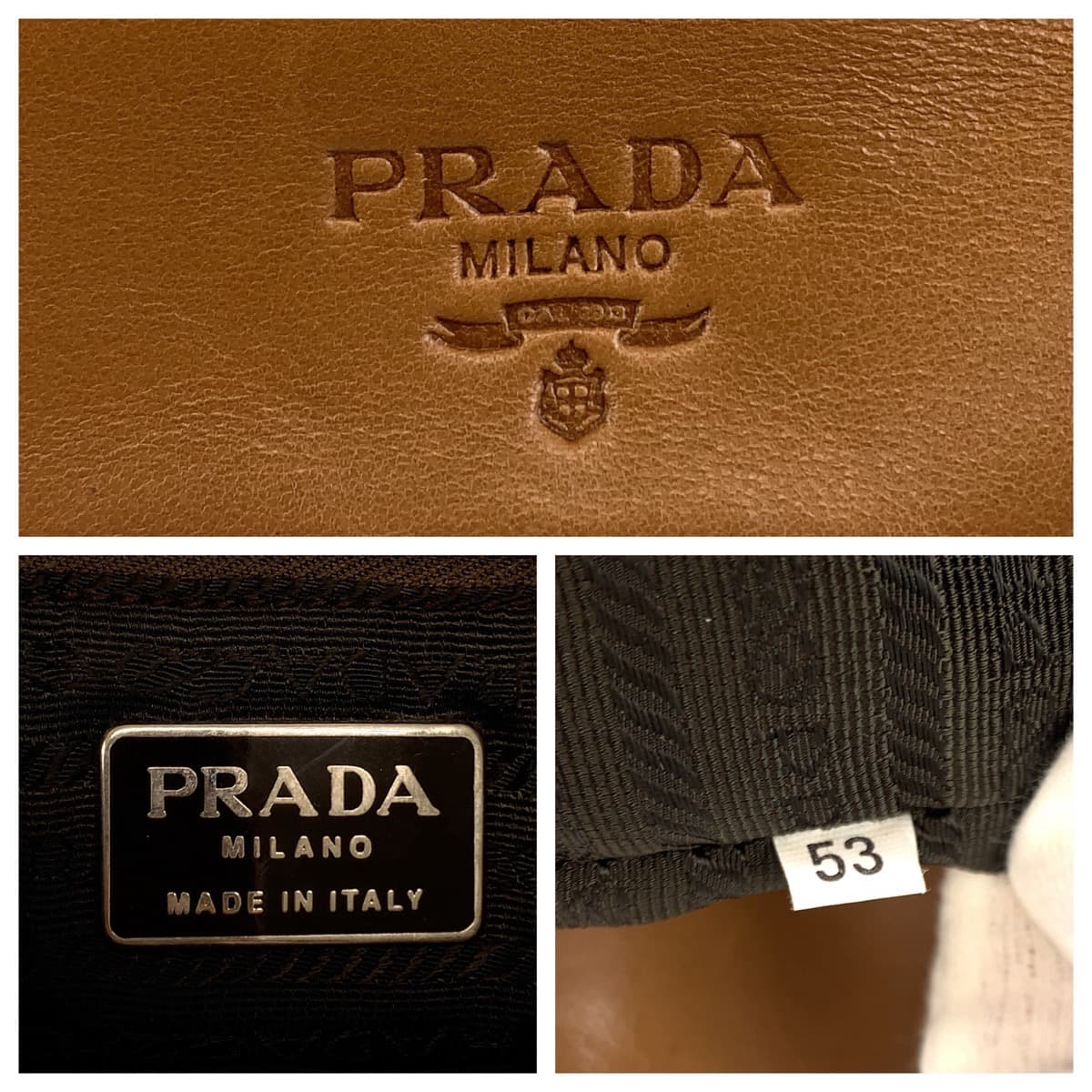 11593
PRADA プラダ ヴィンテージ マーブルプラチェーン ブラウン シルバー金具 レザー / プラスチック トートバッグ ショルダーバッグ  レディース