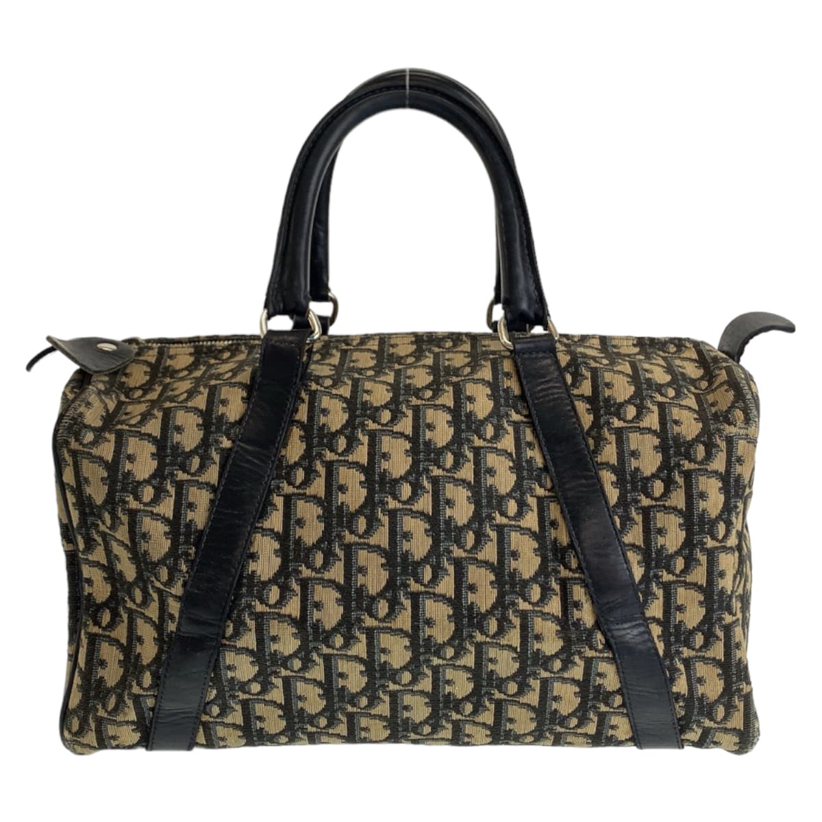 11601
Dior ディオール ヴィンテージ トロッター ネイビー ベージュ シルバー金具 キャンバス / レザー ハンドバッグ ボストンバッグ  レディース
