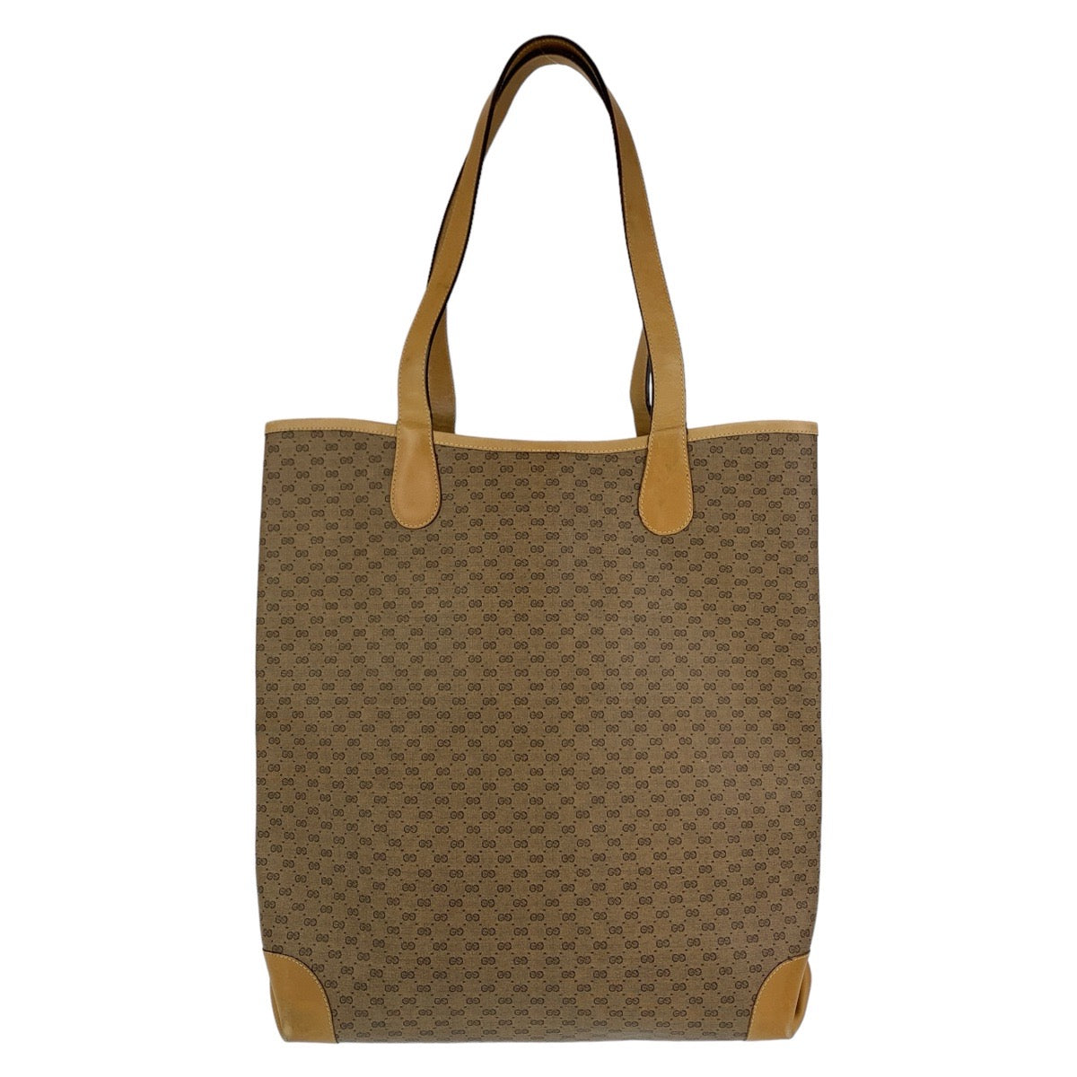 11611
GUCCI グッチ ヴィンテージ シェリーライン マイクロGG インターロッキング オールドグッチ 男女兼用 ブラウン キャメル ゴールド金具 GGスプリームキャンバス / レザー 904.002.0131 トートバッグ ショルダーバッグ  メンズ