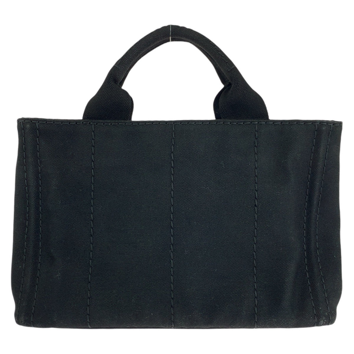 12880
PRADA プラダ カナパ 三角ロゴプレート ブラック 黒 ゴールド金具 キャンバス トートバッグ ショルダーバッグ 2way  レディース