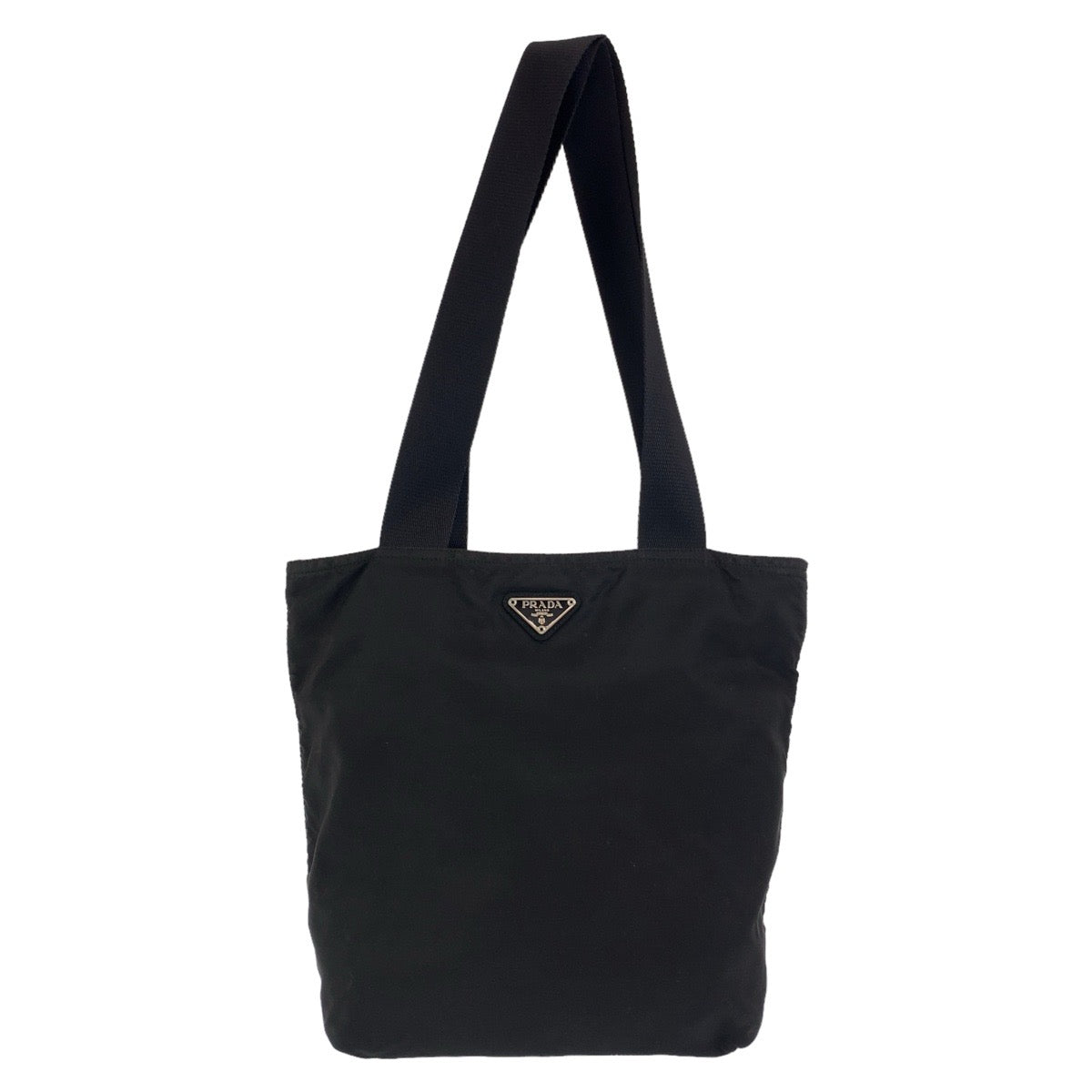111618
PRADA プラダ テスート 三角ロゴプレート ブラック シルバー金具 ナイロン トートバッグ ショルダーバッグ  レディース