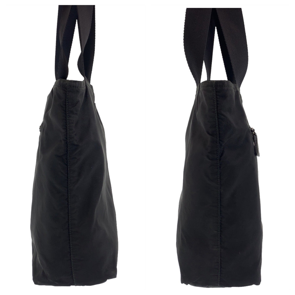 111618
PRADA プラダ テスート 三角ロゴプレート ブラック シルバー金具 ナイロン トートバッグ ショルダーバッグ  レディース