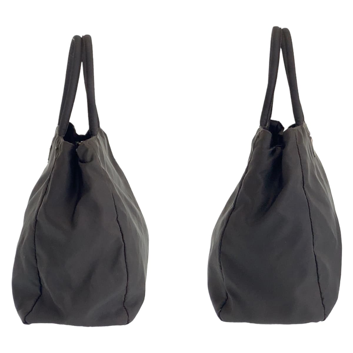 11625
PRADA プラダ テスート 三角ロゴ ダークブラウン シルバー金具 ナイロン トートバッグ ハンドバッグ  レディース