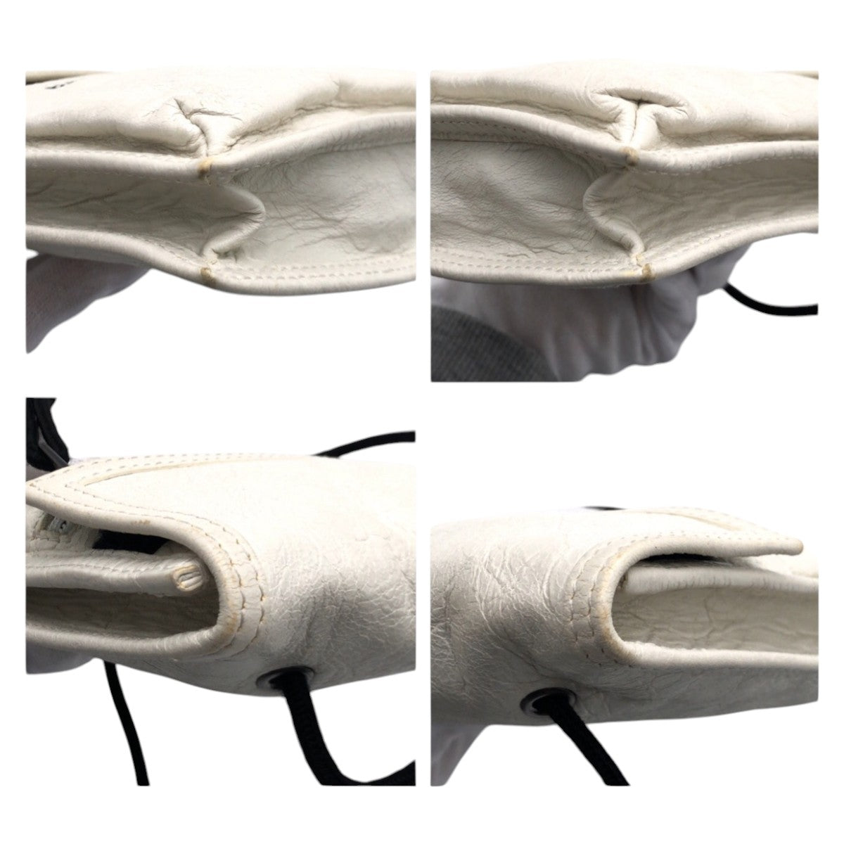 12881
BALENCIAGA バレンシアガ ホワイト レザー 532298 ショルダーバッグ   レディース