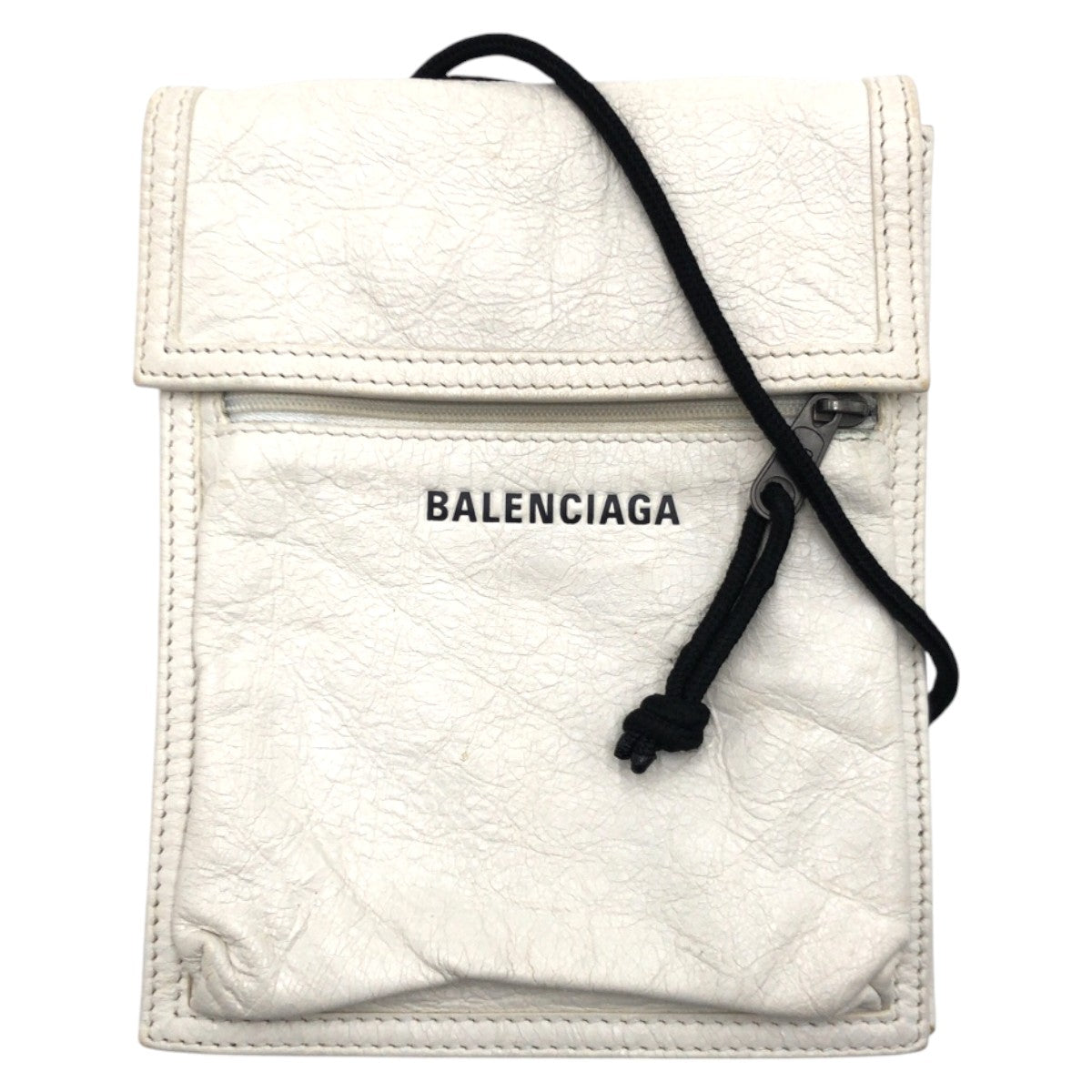 12881
BALENCIAGA バレンシアガ ホワイト レザー 532298 ショルダーバッグ   レディース