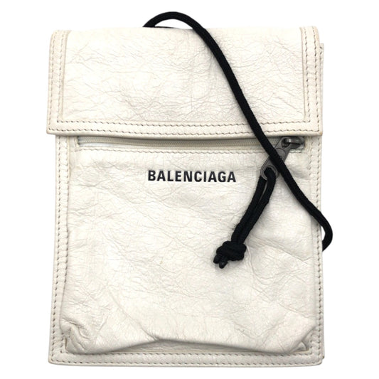 12881
BALENCIAGA バレンシアガ ホワイト レザー 532298 ショルダーバッグ   レディース