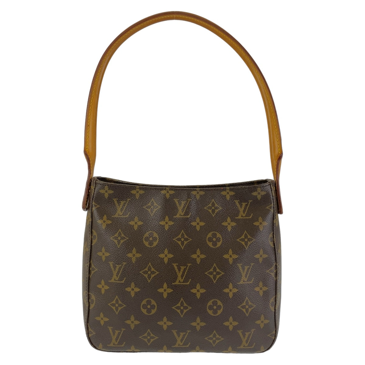 11639
LOUIS VUITTON ルイヴィトン モノグラム ルーピングMM ブラウン ゴールド金具 PVC M51146 ショルダーバッグ  レディース AB50