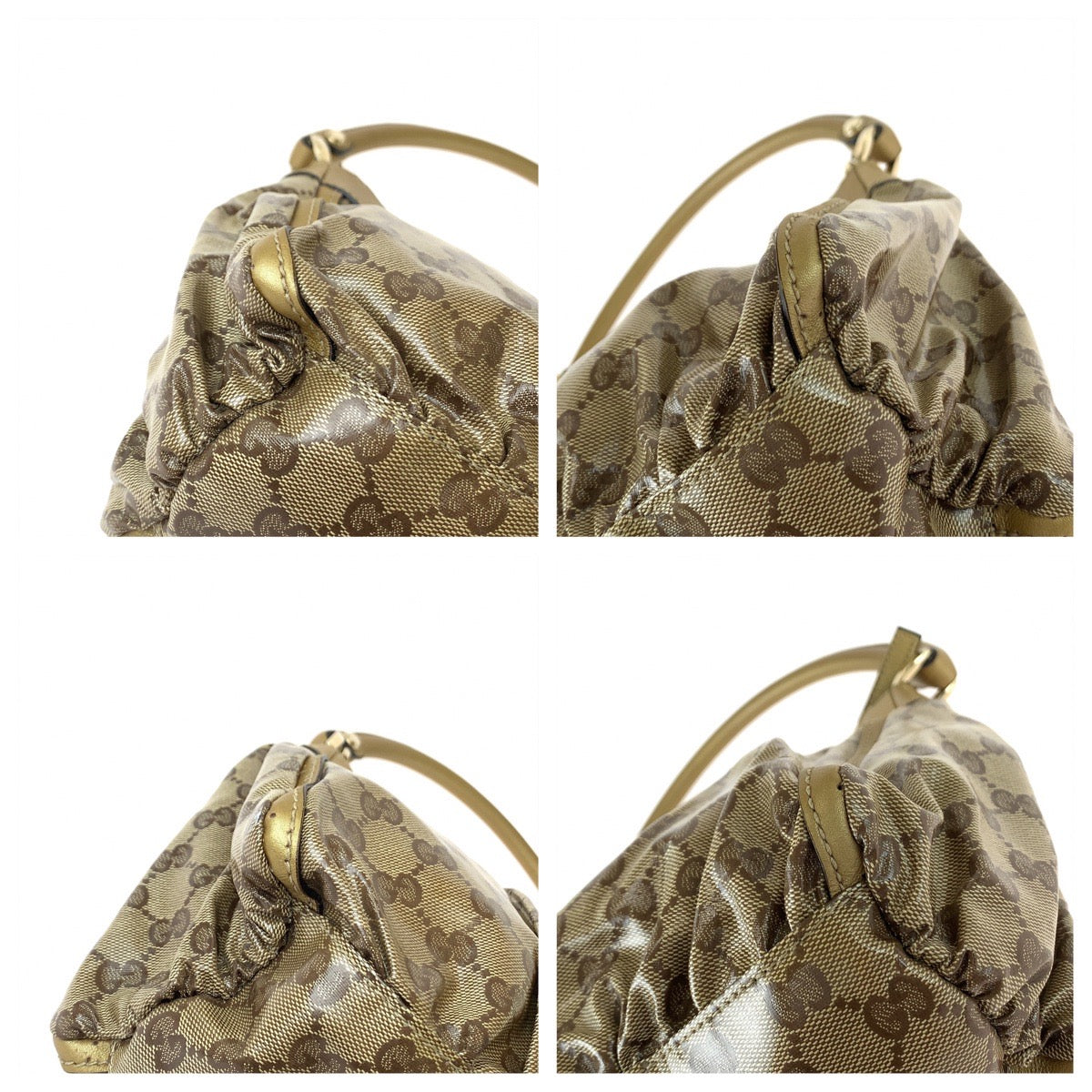 111641
GUCCI グッチ アビー GGクリスタル ベージュ ゴールド金具 GGキャンバス / レザー 265692 ショルダーバッグ ハンドバッグ  レディース