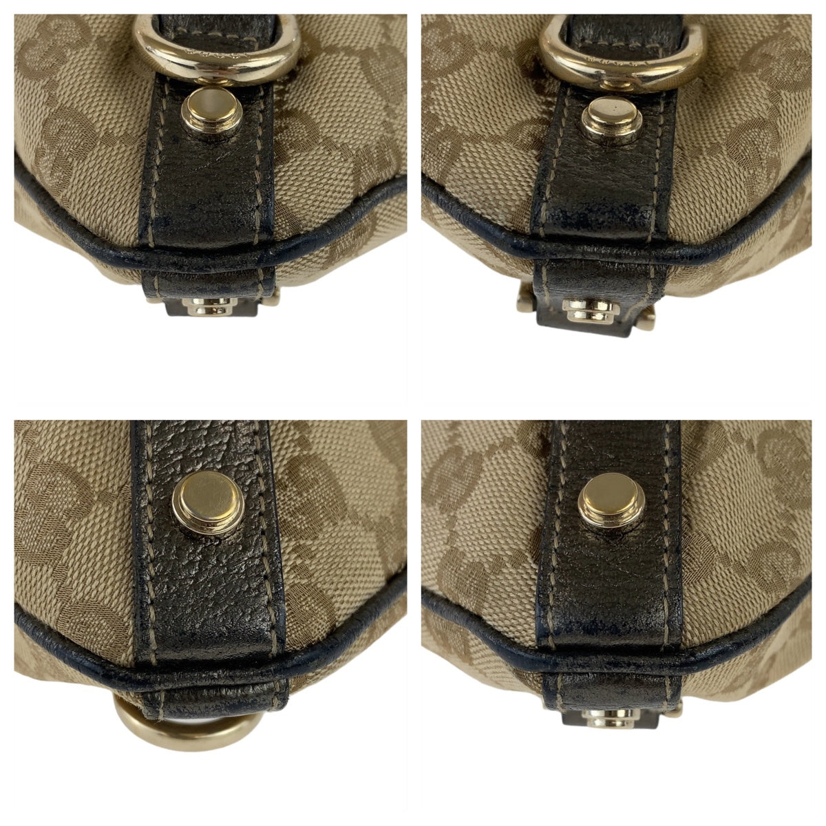11646
GUCCI グッチ アビー GG柄 ベージュ ブラウン ゴールド金具 GGキャンバス / レザー 131326 斜め掛け ショルダーバック ポシェット  レディース