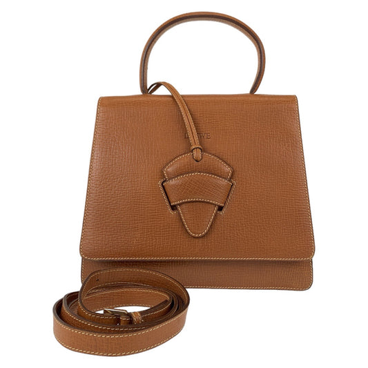 112368
LOEWE ロエベ ヴィンテージ バルセロナ ブラウン キャメル レザー 斜め掛け ショルダーバッグ ハンドバッグ 2way  レディース