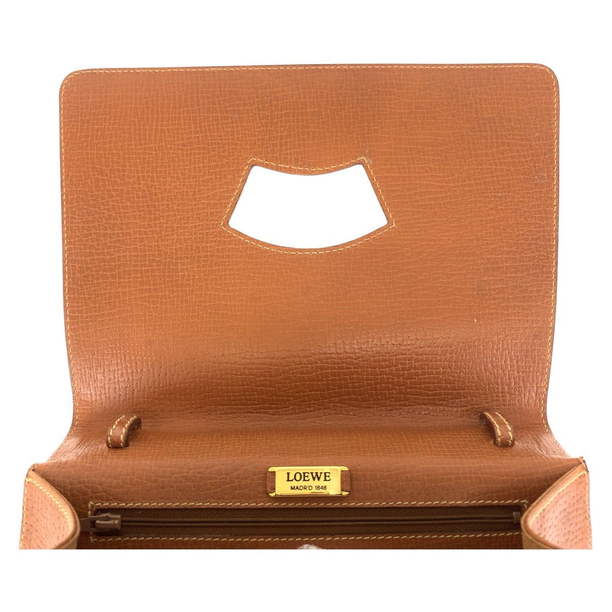 112368
LOEWE ロエベ ヴィンテージ バルセロナ ブラウン キャメル レザー 斜め掛け ショルダーバッグ ハンドバッグ 2way  レディース