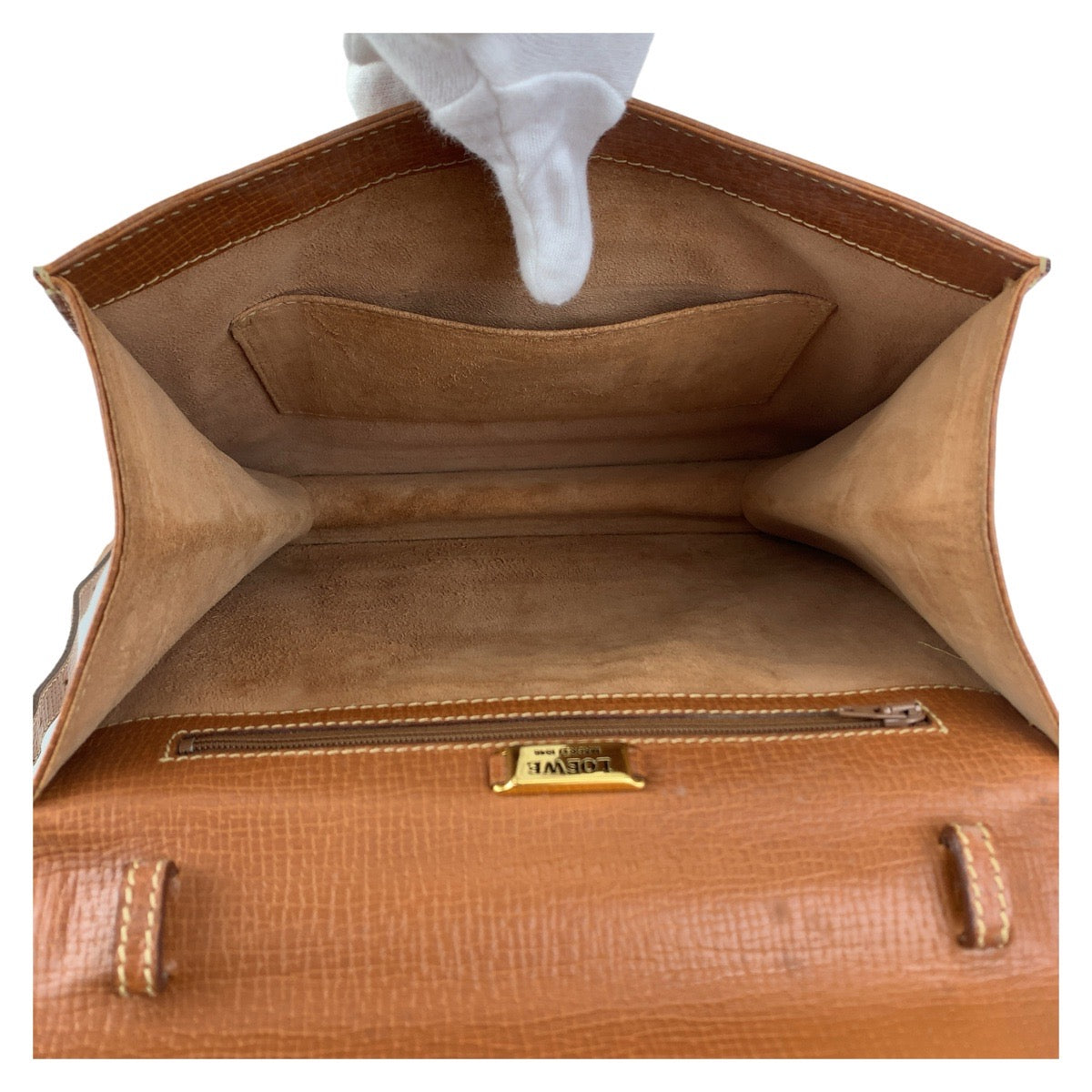 112368
LOEWE ロエベ ヴィンテージ バルセロナ ブラウン キャメル レザー 斜め掛け ショルダーバッグ ハンドバッグ 2way  レディース