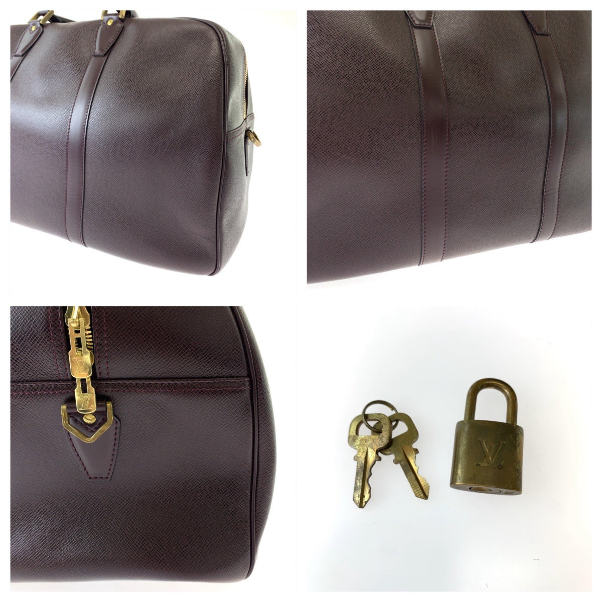 11650
LOUIS VUITTON ルイヴィトン タイガ ケンダルPM 男女兼用 アカジュー レッド ゴールド金具 レザー M30126 ショルダーバッグ ボストンバッグ  レディース