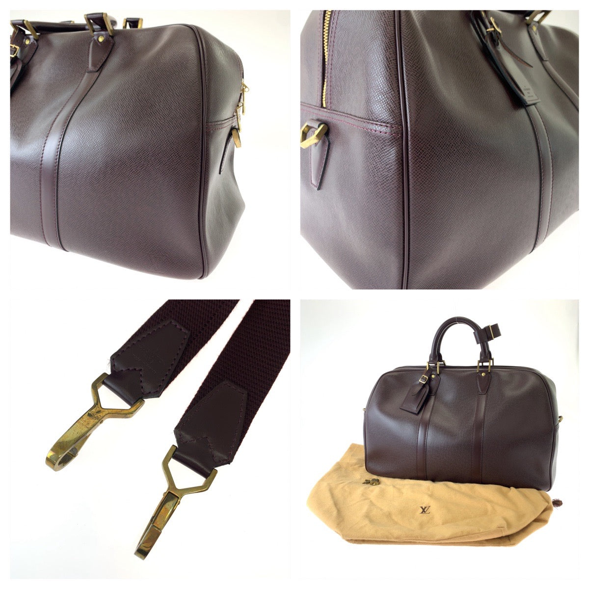 11650
LOUIS VUITTON ルイヴィトン タイガ ケンダルPM 男女兼用 アカジュー レッド ゴールド金具 レザー M30126 ショルダーバッグ ボストンバッグ  レディース