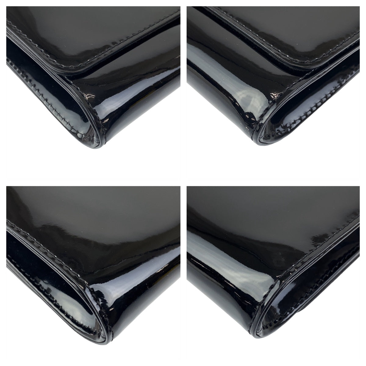 111651
LOUIS VUITTON ルイヴィトン ヴェルニ ポシェット ルイーズEW ブラック ノワール ゴールド金具 パテントレザー M90083 クラッチバッグ セカンドバッグ  レディース