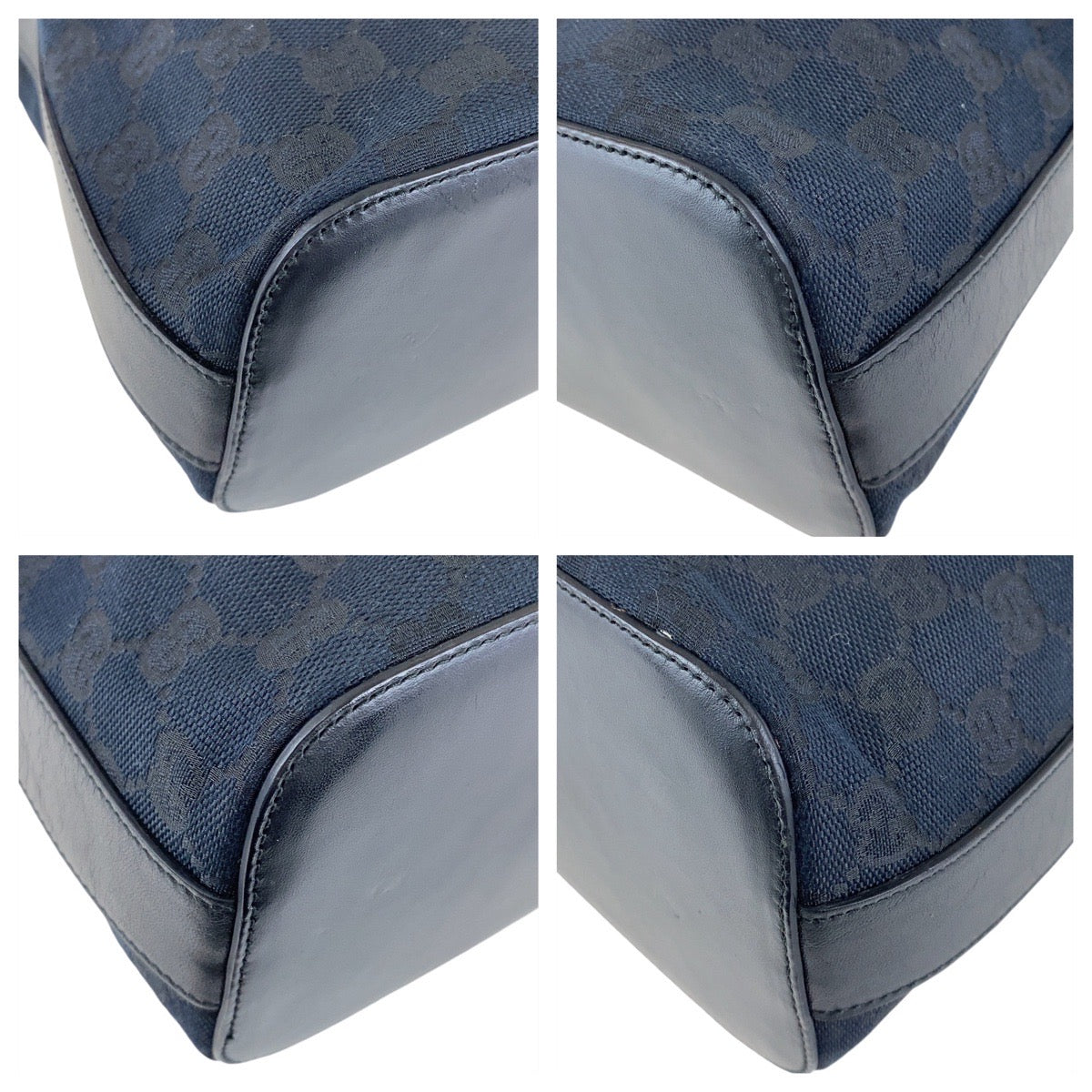 12883
GUCCI グッチ ブラック 黒 シルバー金具 GGキャンバス / レザー 001 3814 ホーボー ショルダーバッグ  レディース