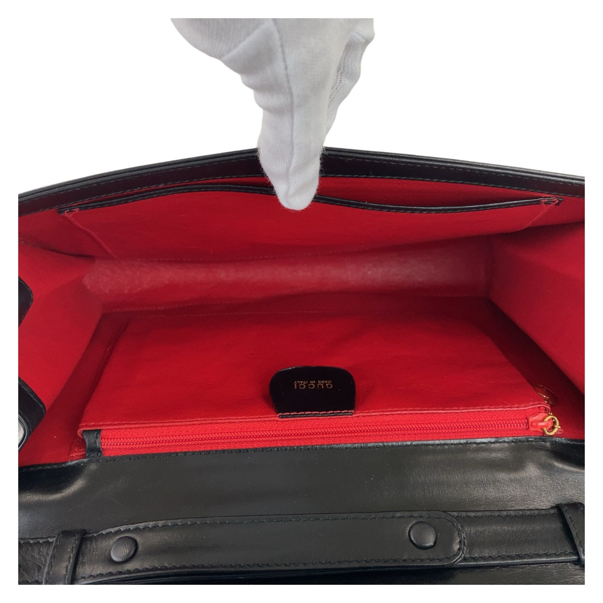 11652
GUCCI グッチ ヴィンテージ オールドグッチ レディロック ブラック 黒 ゴールド金具 レザー 004.33.0450 斜め掛け ショルダーバッグ ポシェット  レディース ABP32