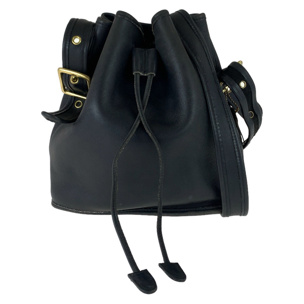12364
COACH コーチ オールドコーチ ブラック ゴールド金具 レザー 巾着バッグ 斜め掛け ショルダーバッグ  レディース