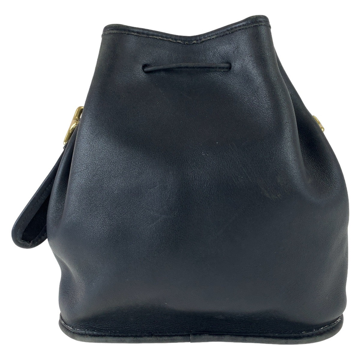 12364
COACH コーチ オールドコーチ ブラック ゴールド金具 レザー 巾着バッグ 斜め掛け ショルダーバッグ  レディース