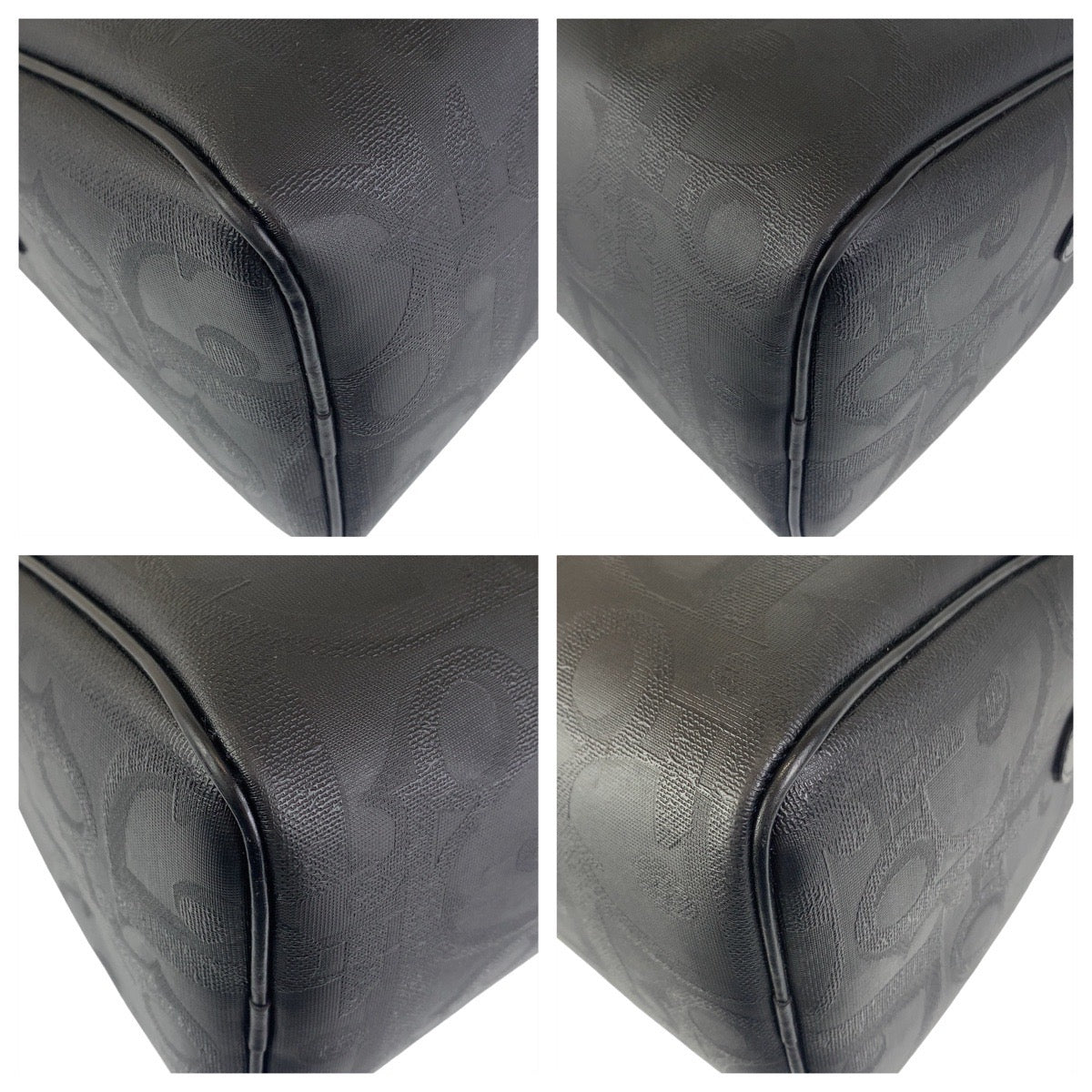 11662
Dior ディオール ヴィンテージ トロッター ブラック ゴールド金具 PVC ハンドバッグ ミニボストンバッグ  レディース