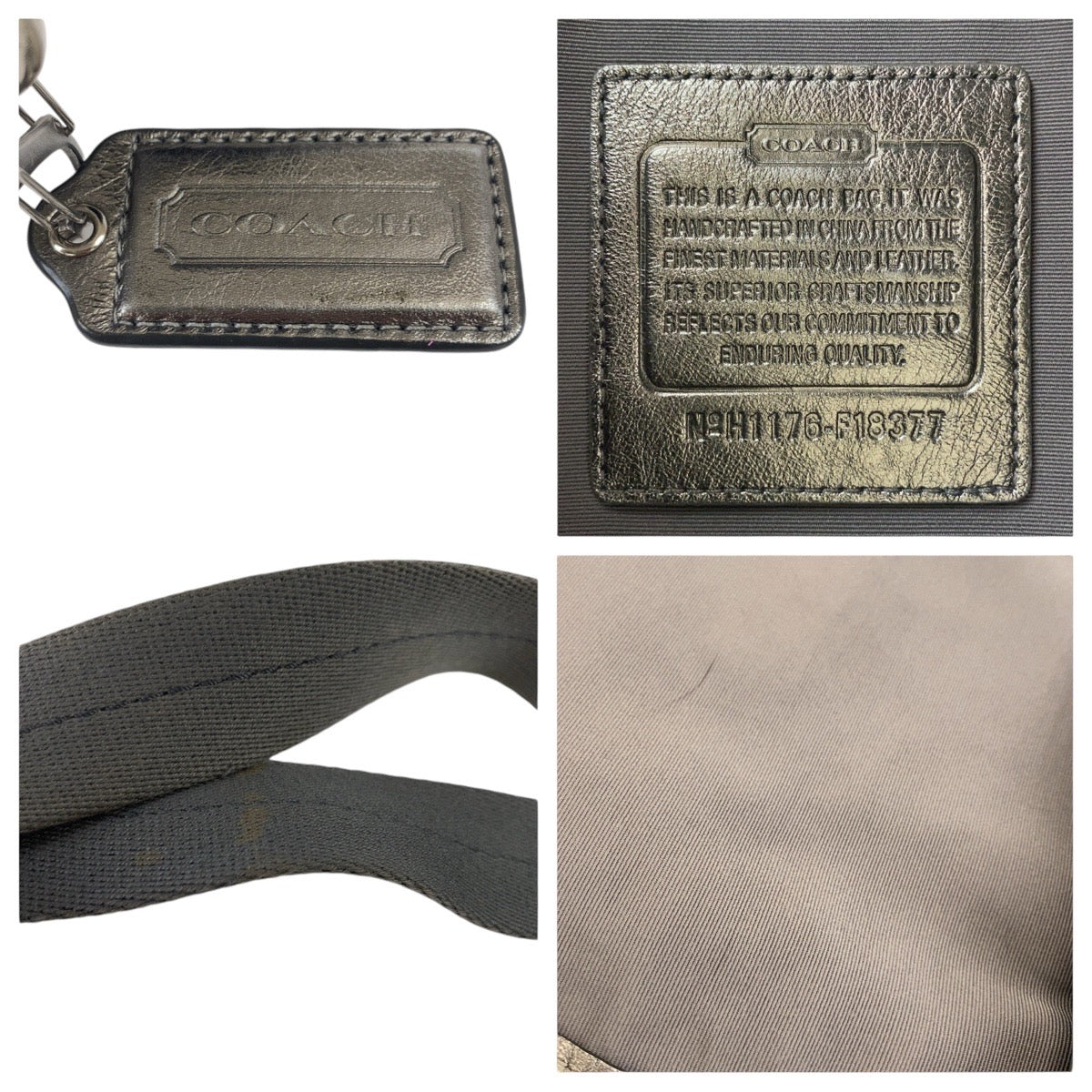 18038
COACH コーチ スナップヘッド ブルー マルチカラー シルバー金具 ナイロン / レザー ショルダーバッグ メッセンジャーバッグ  レディース ABP8