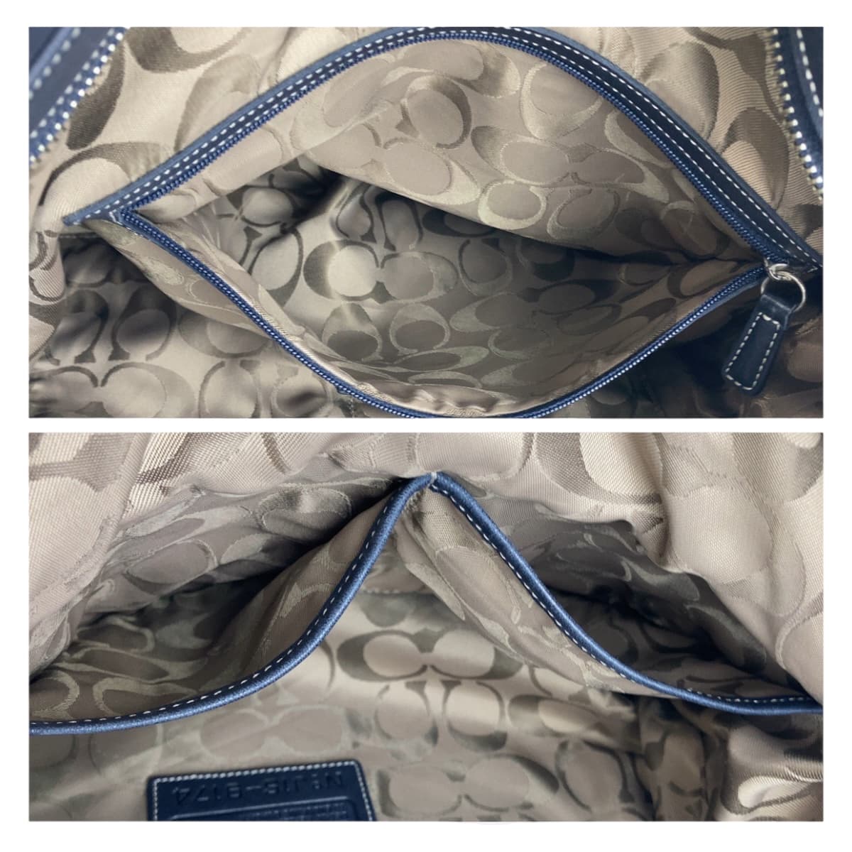 12361
COACH コーチ ホーボー バケット ブラック ホワイト シルバー金具 レザー ショルダーバッグ ダッフルバッグ  レディース