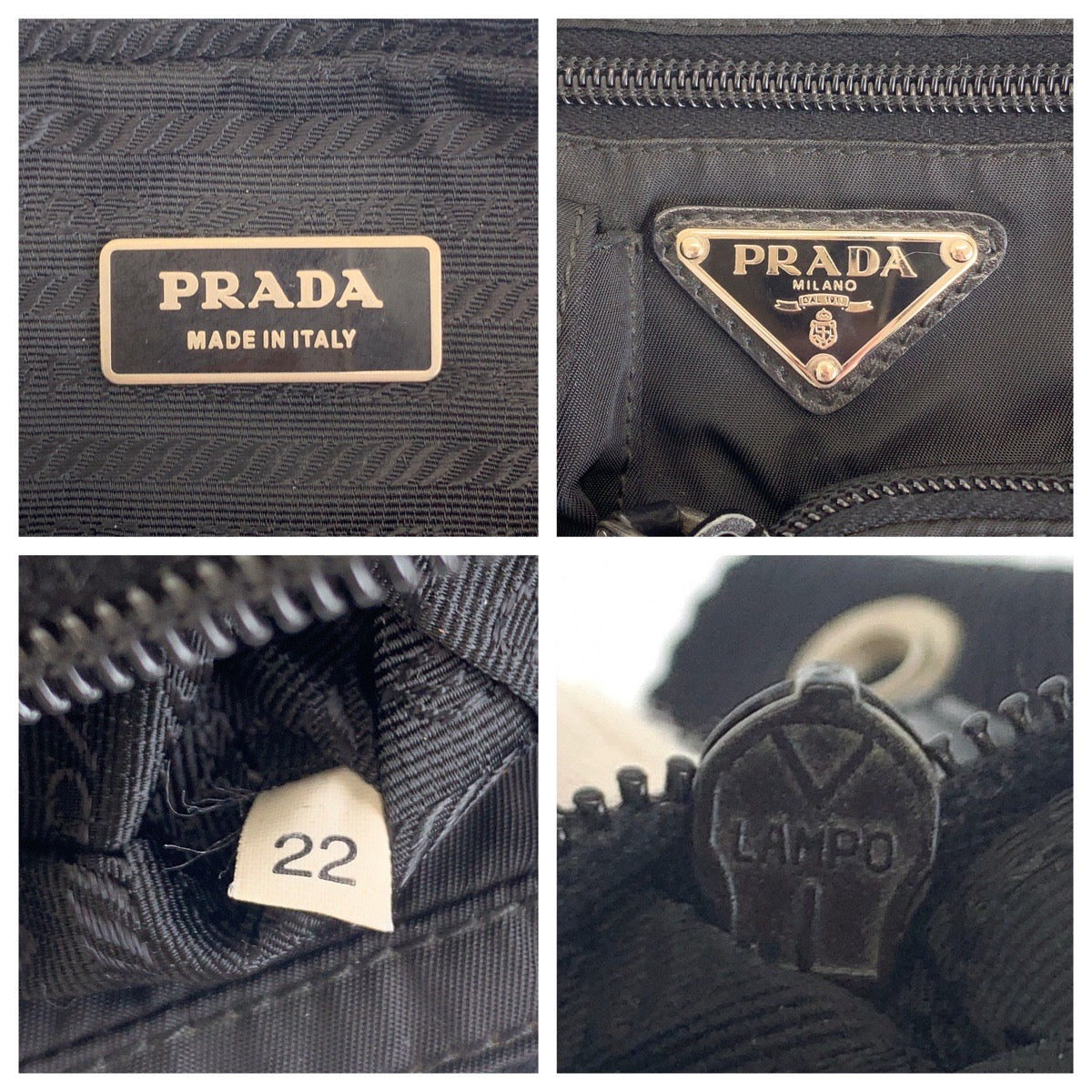 112360
PRADA プラダ テスート 三角ロゴプレート ブラック 黒 シルバー金具 ナイロン BM0008 ウエストポーチ バムバッグ  レディース